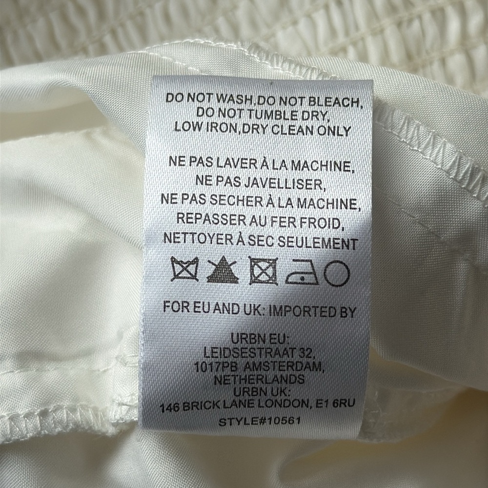 Anthropologie Hutch White Smocked-Waist Eyelet Jumpsuit Size L - Picture 9 of 15